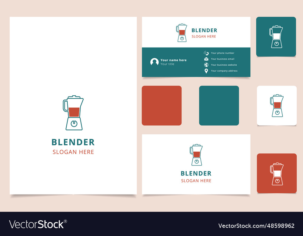 Blender logo design with editable slogan branding vector image Blender logo design with editable slogan branding