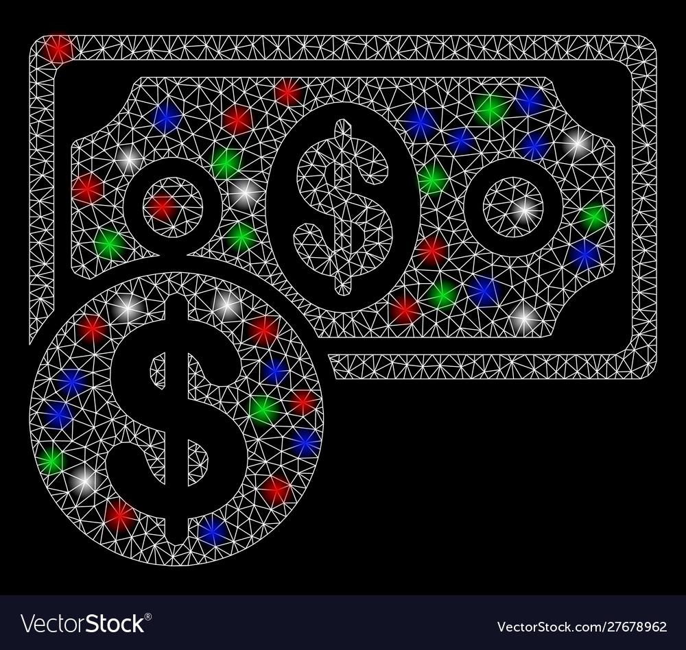 Bright mesh network cash with flare spots