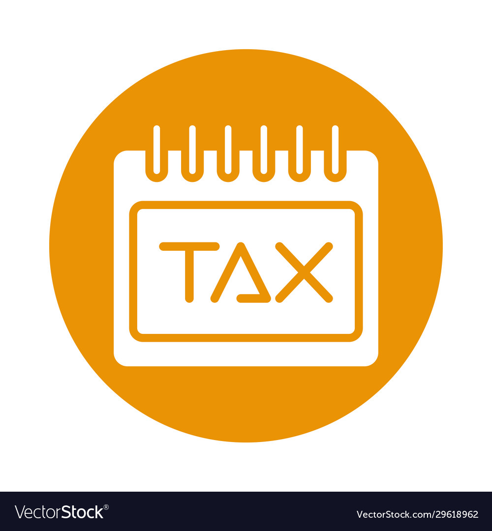 Calendar with tax obligation icon