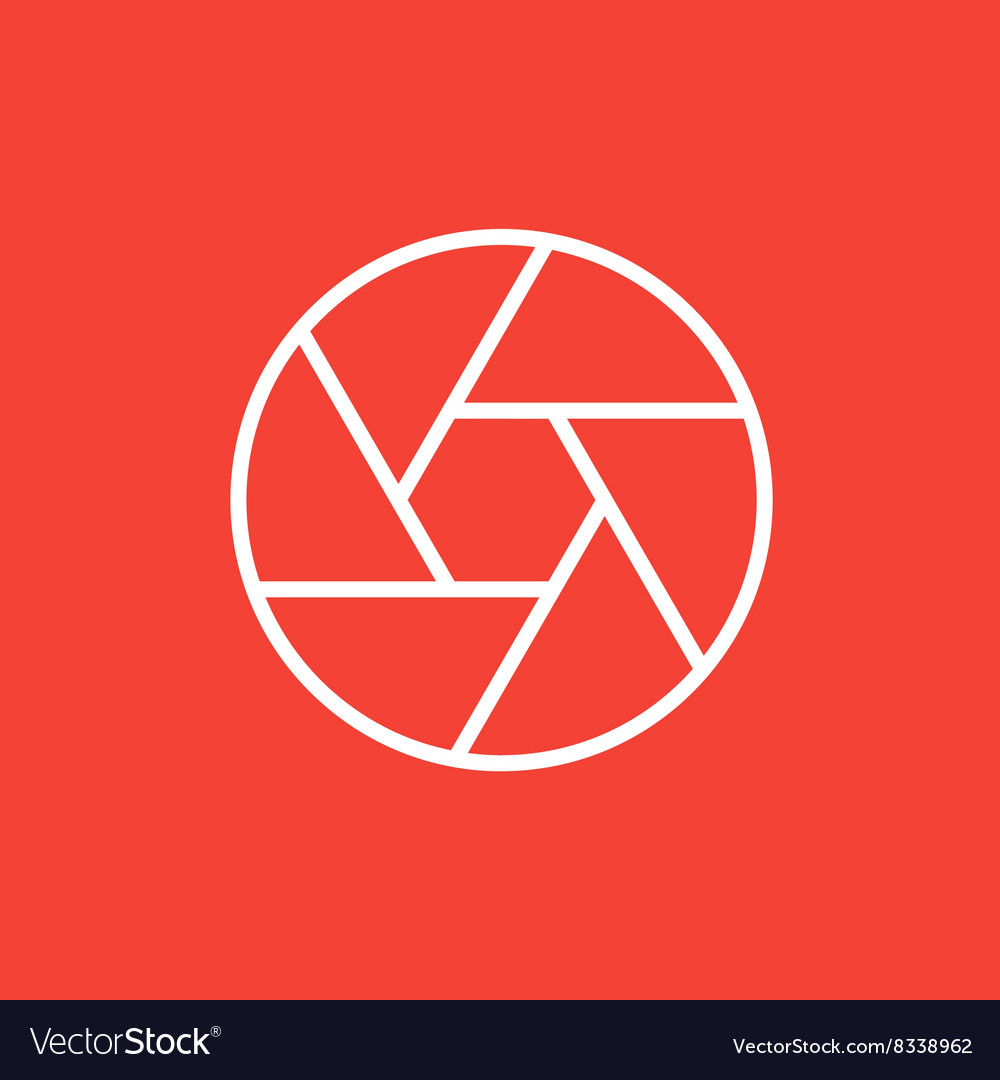 Camera shutter line icon