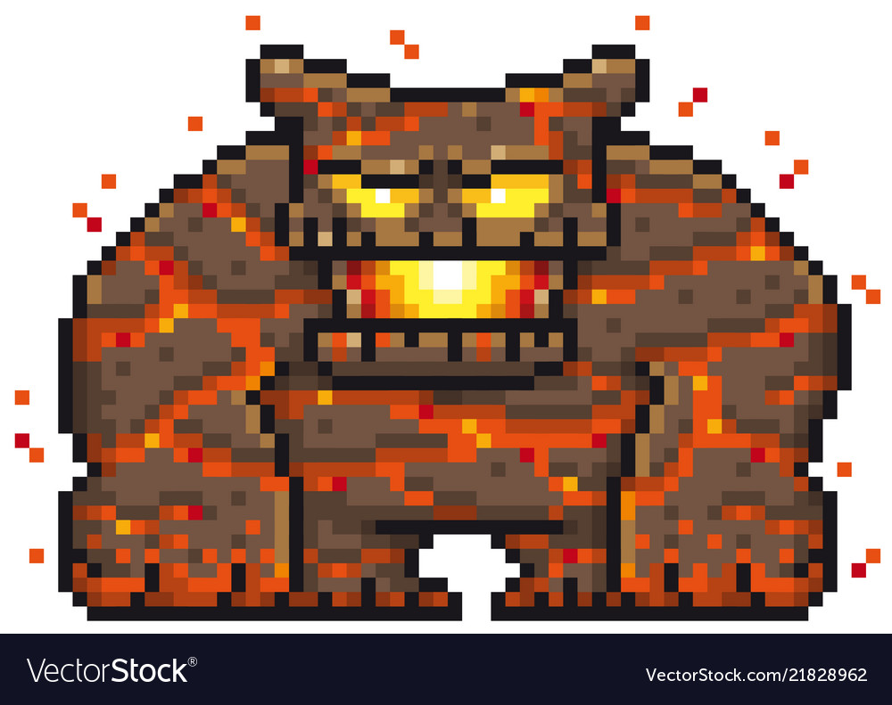 Premium Vector  Pixel art illustration vector monster design