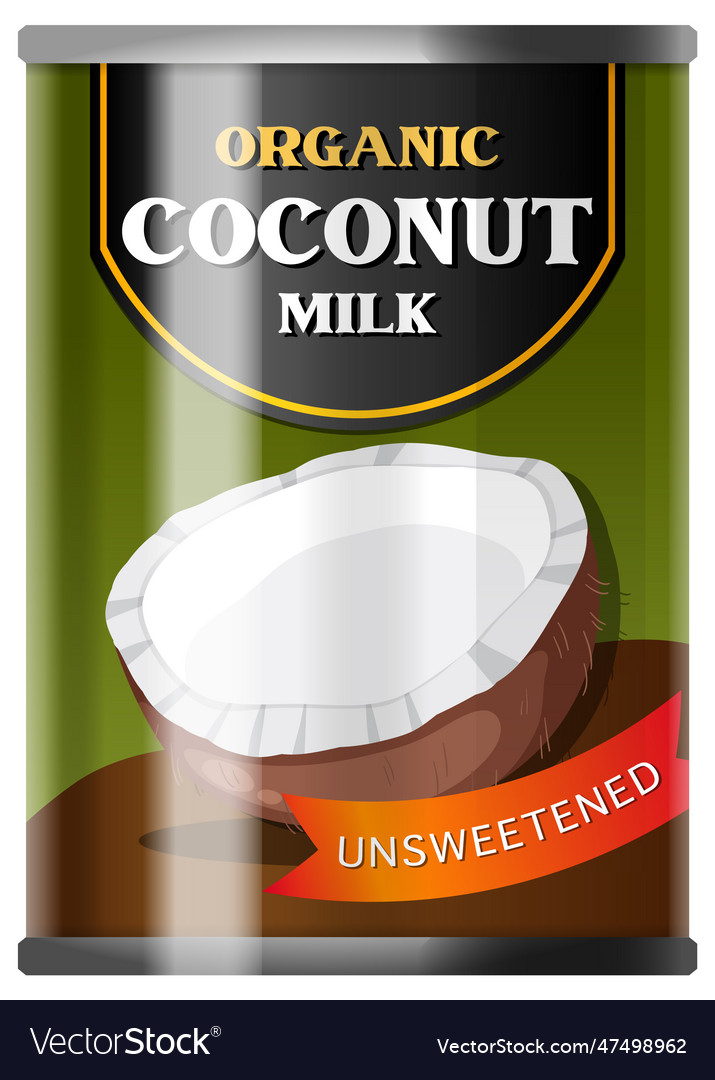 Coconut Milk In Food Can Royalty Free Vector Image coconut-milk-in-food-can-royalty-free-vector-image