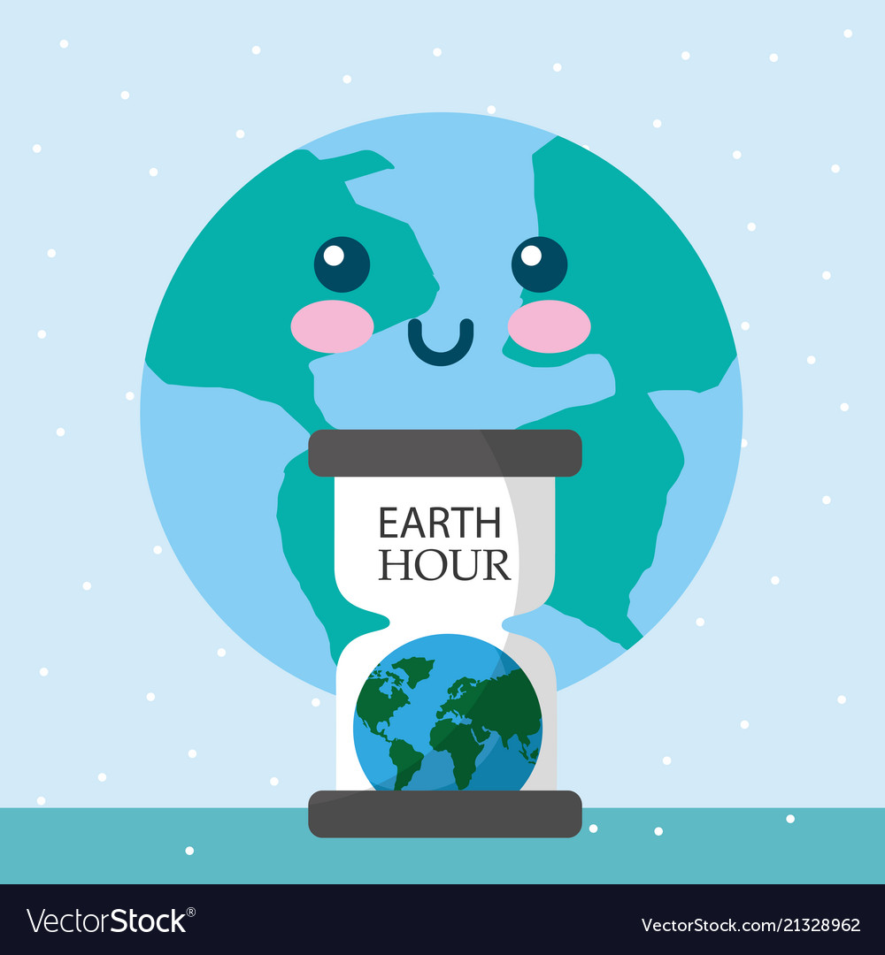 Earth hour cartoon