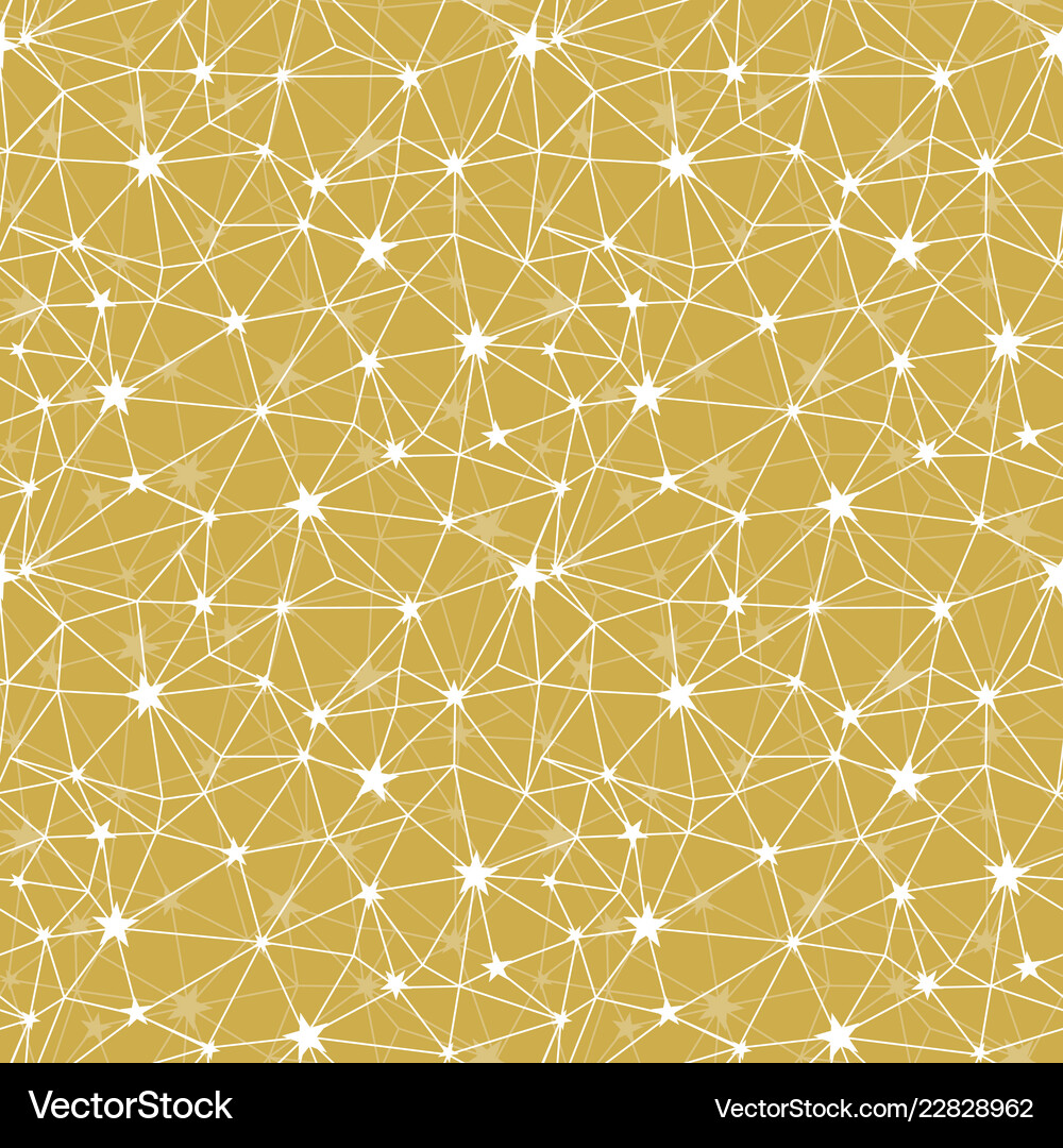 Golden Star Network Pattern Royalty Free Vector Image