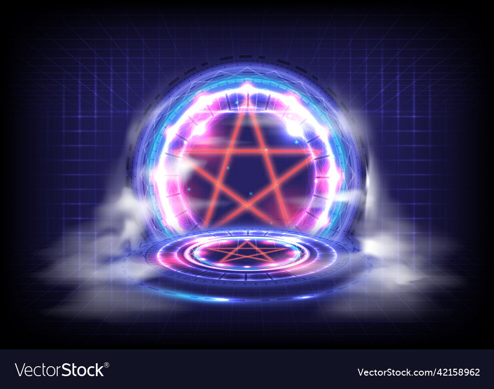 Gui and ui virtual reality portal hologram Vector Image Gui and ui virtual reality portal hologram