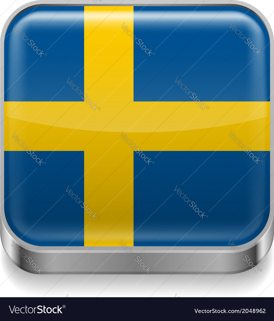 Metal icon of sweden