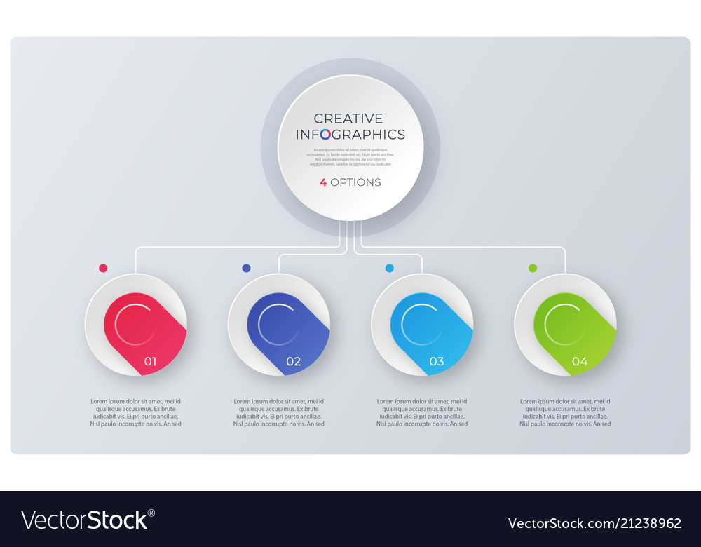 Modern style structure chart infographic design vector image Modern style structure chart infographic design