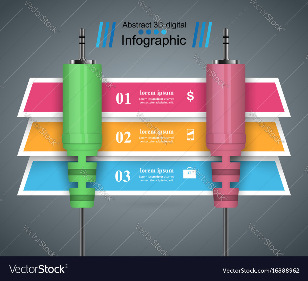 Music education infographic audio input output vector image Music education infographic audio input output