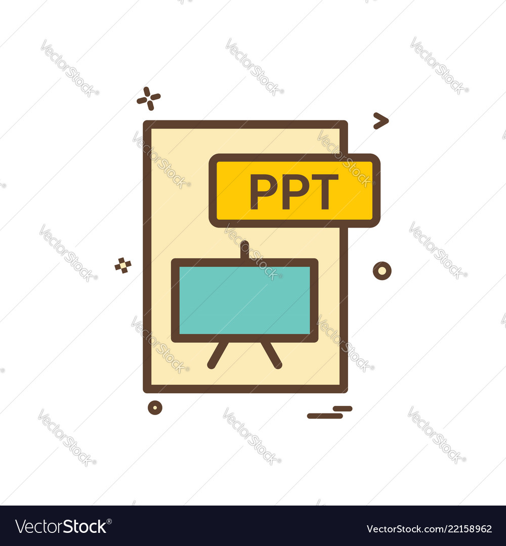 Ppt file format icon design