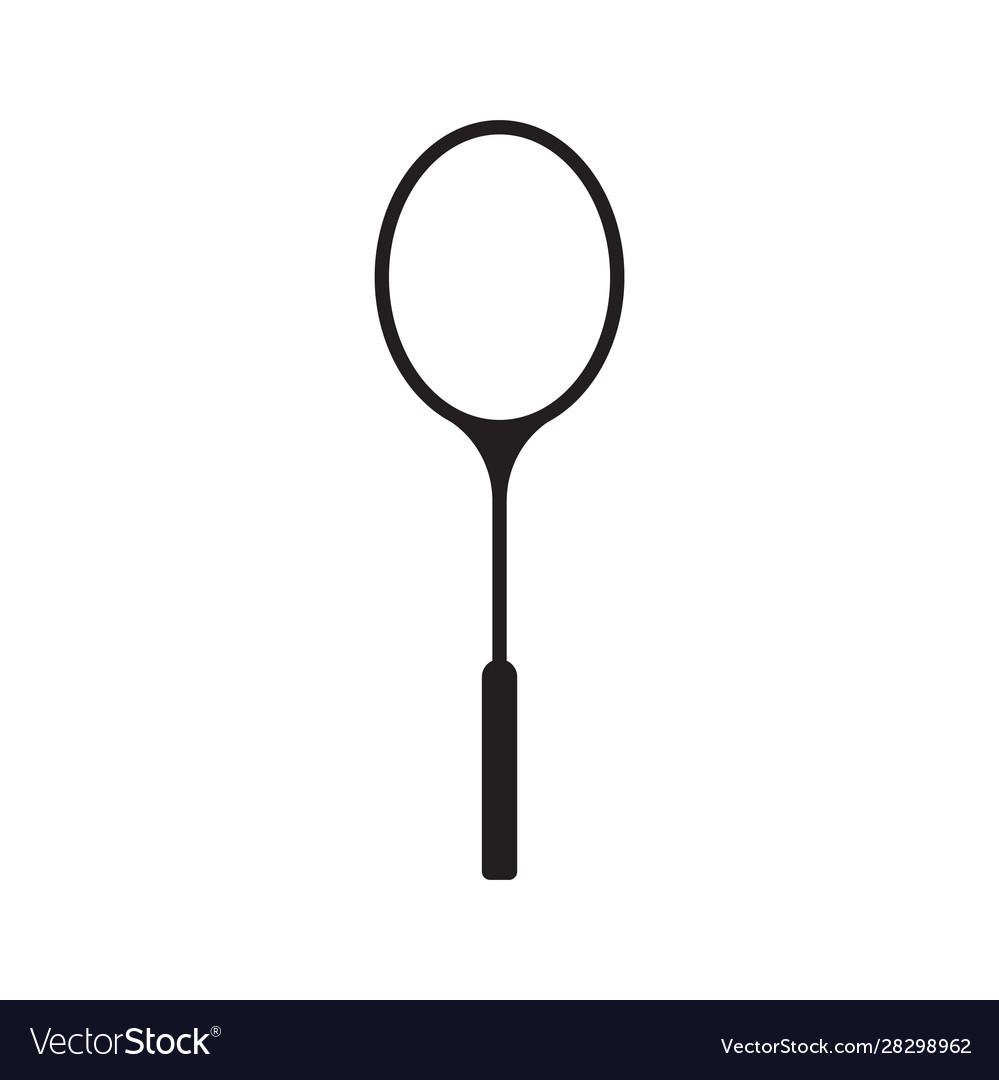 Racket badminton icon design template isolated