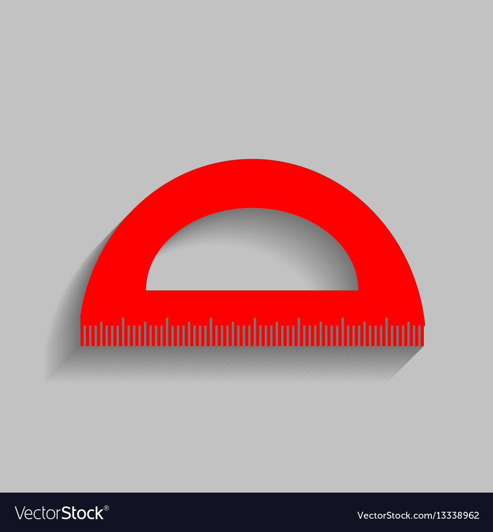 Ruler sign red icon