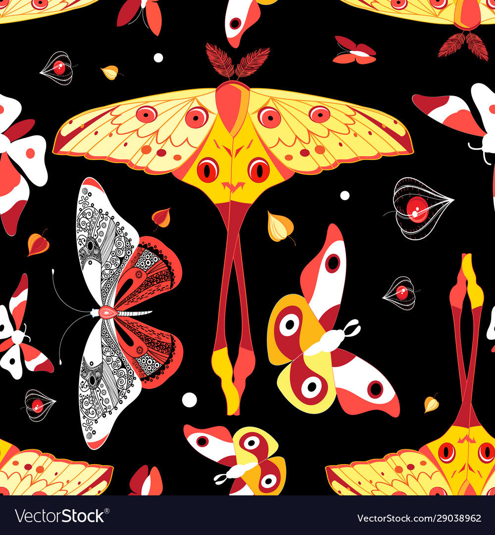Seamless bright colorful pattern with different