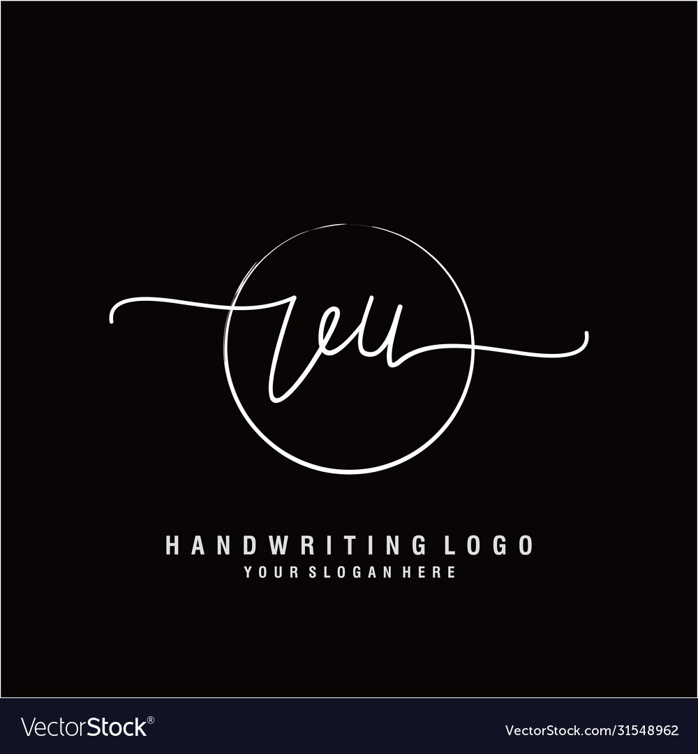 Vu erste handschriftliche Logo-Design