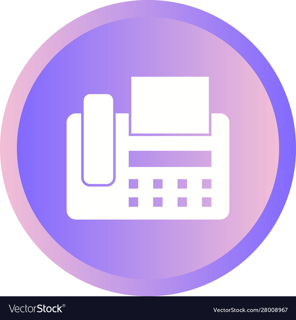 Beautiful fax machine glyph icon