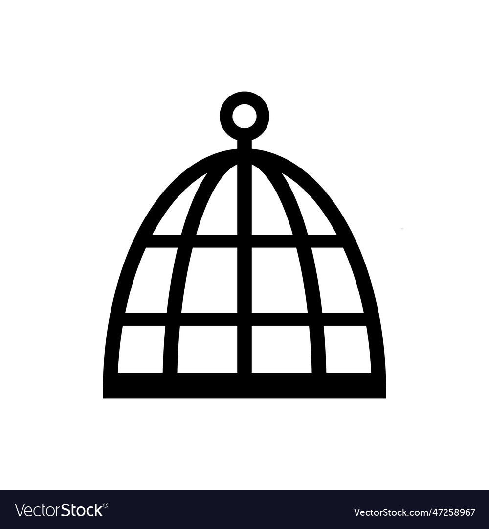 Bird cage icon on white Royalty Free Vector Image