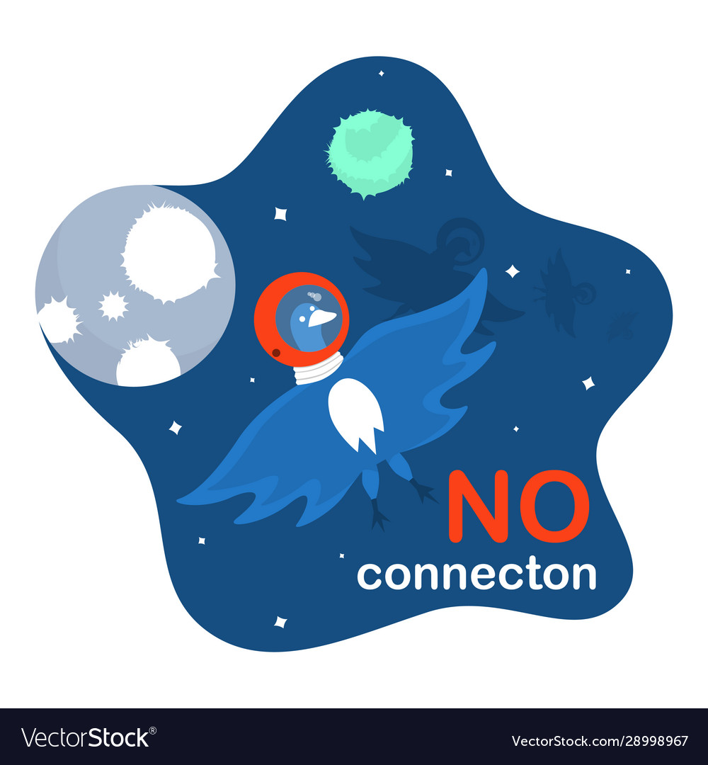 Bird in outer space a spacesuit vector image Bird in outer space a spacesuit
