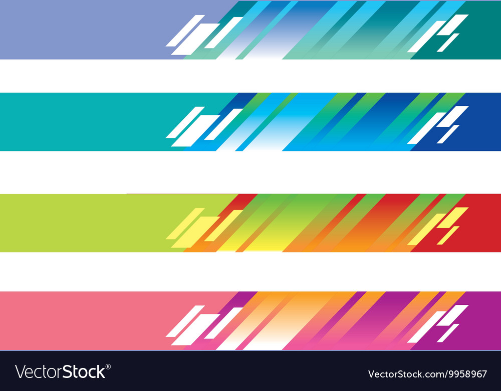 Color Diagonal Line Banner Template Royalty Free Vector