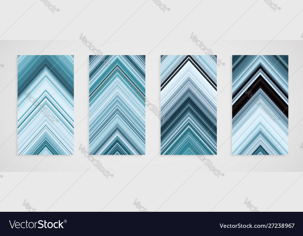 Colorful set four line pattern