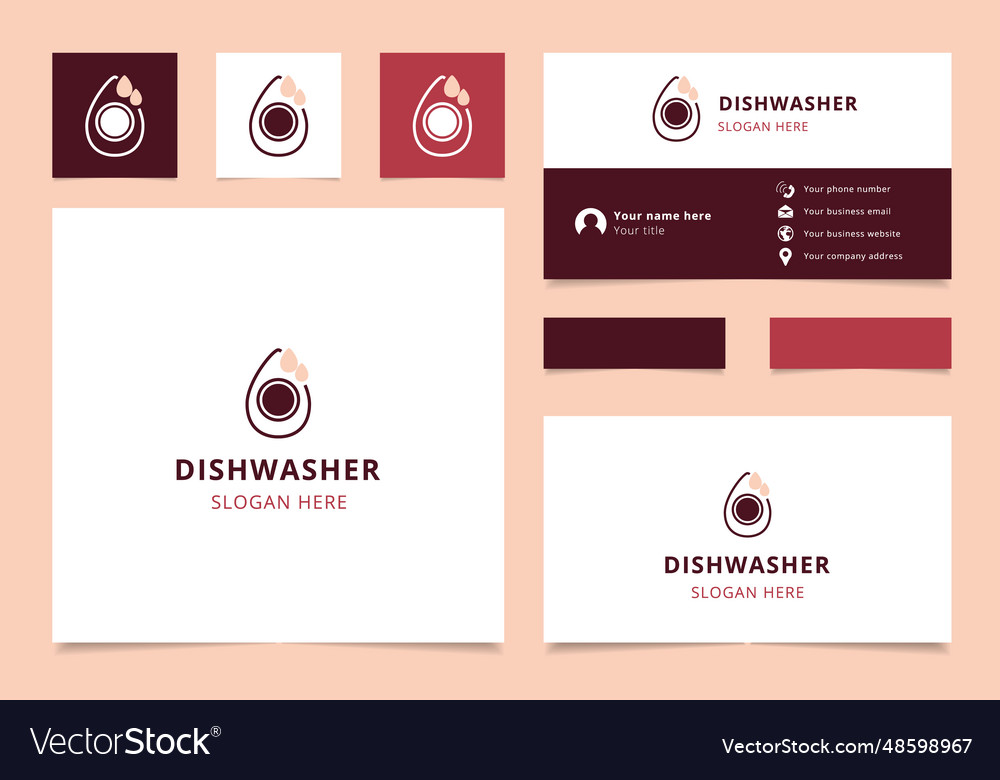 Dishwasher logo design with editable slogan