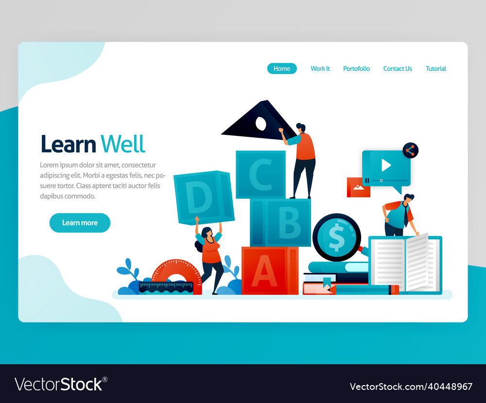 For learn well landing page learning