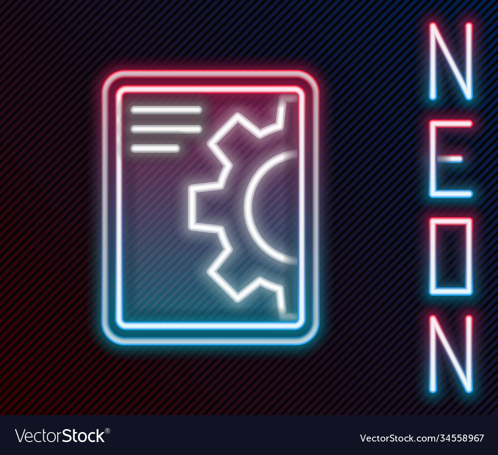 Glowing neon line software web development