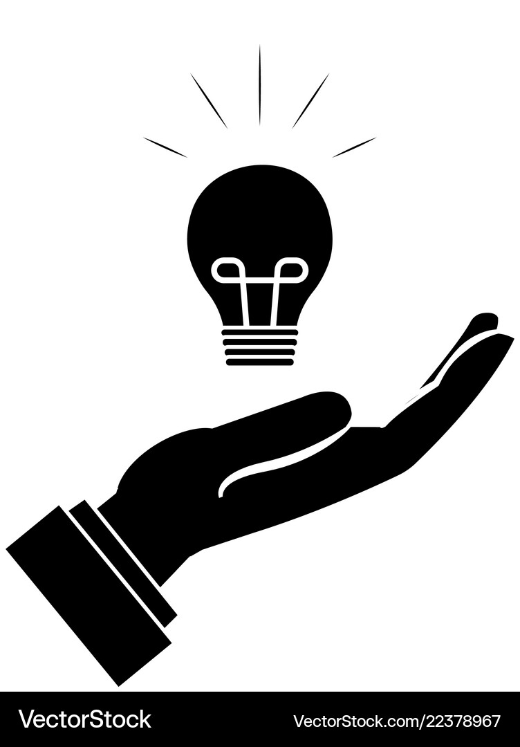 Hand and idea Royalty Free Vector Image - VectorStock