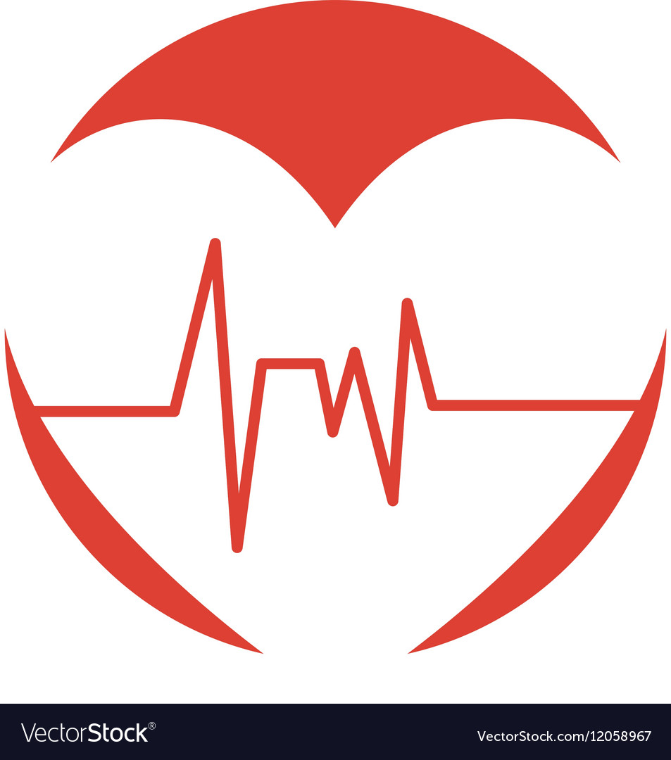 Healthy heart symbol isolated icon Royalty Free Vector Image