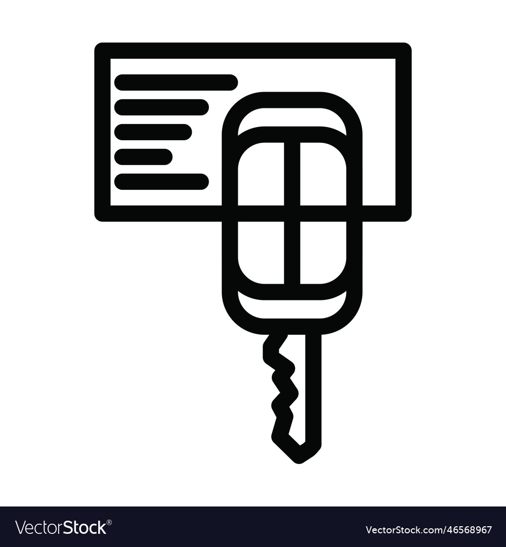 Key programming thick line icon for personal Vector Image
