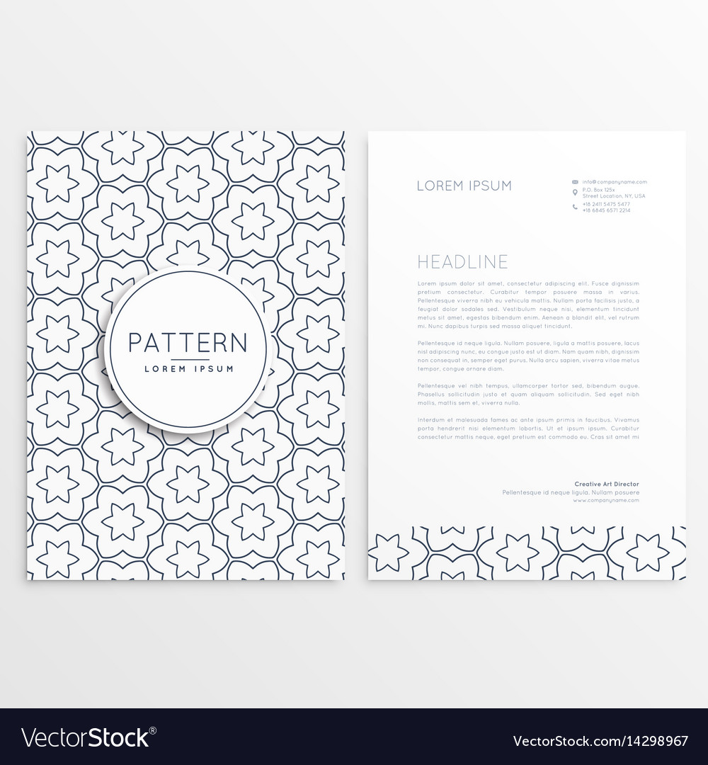 Letterhead template with front and back side both