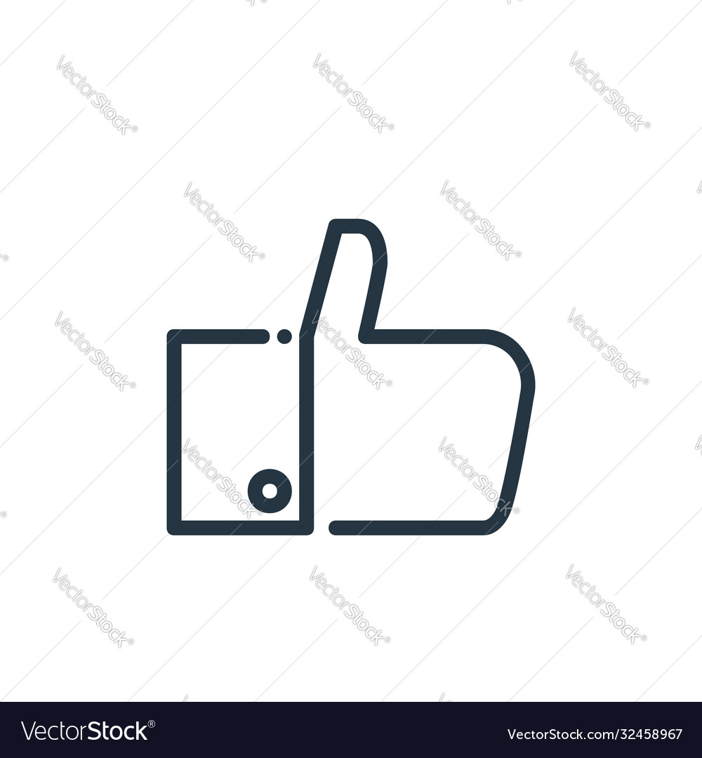 Like icon isolated on white background outline vector image Like icon isolated on white background outline