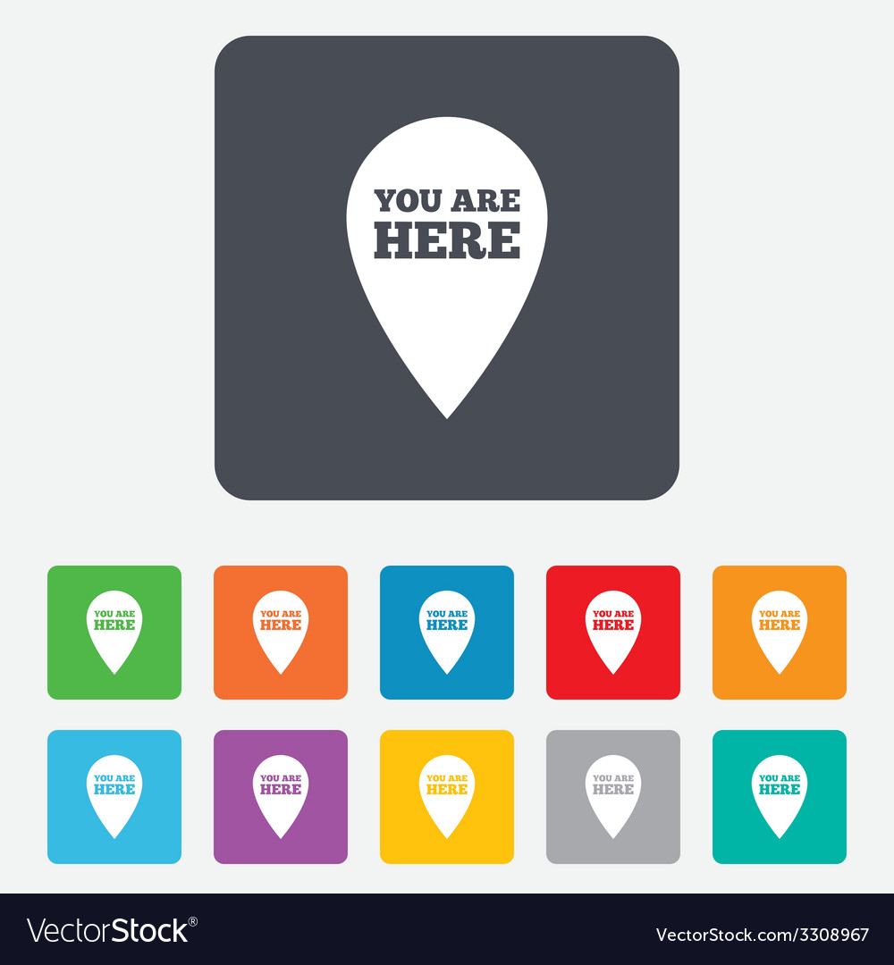 Location Pointer Icon - You Are Here