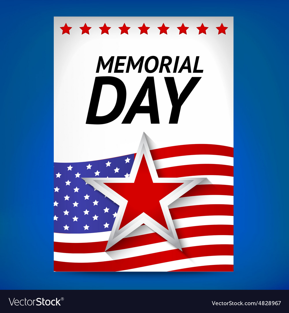 memorial day poster royalty free vector image vectorstock