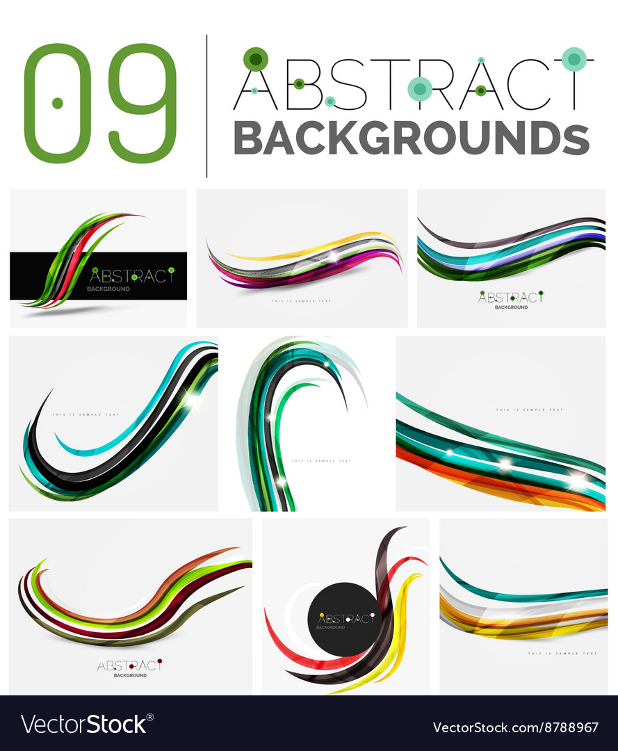 Motion concept abstract background set