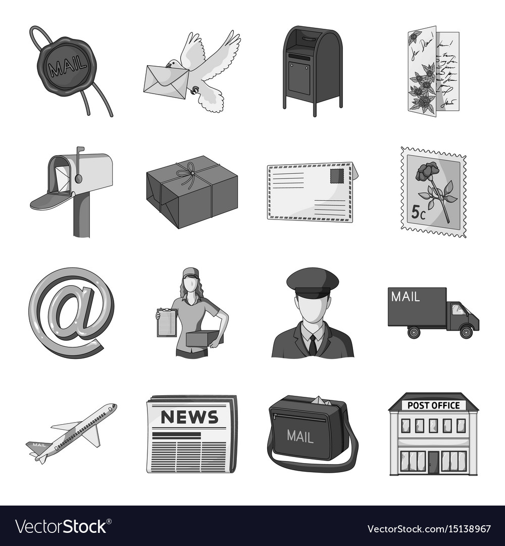 Postman envelope mail box and other attributes