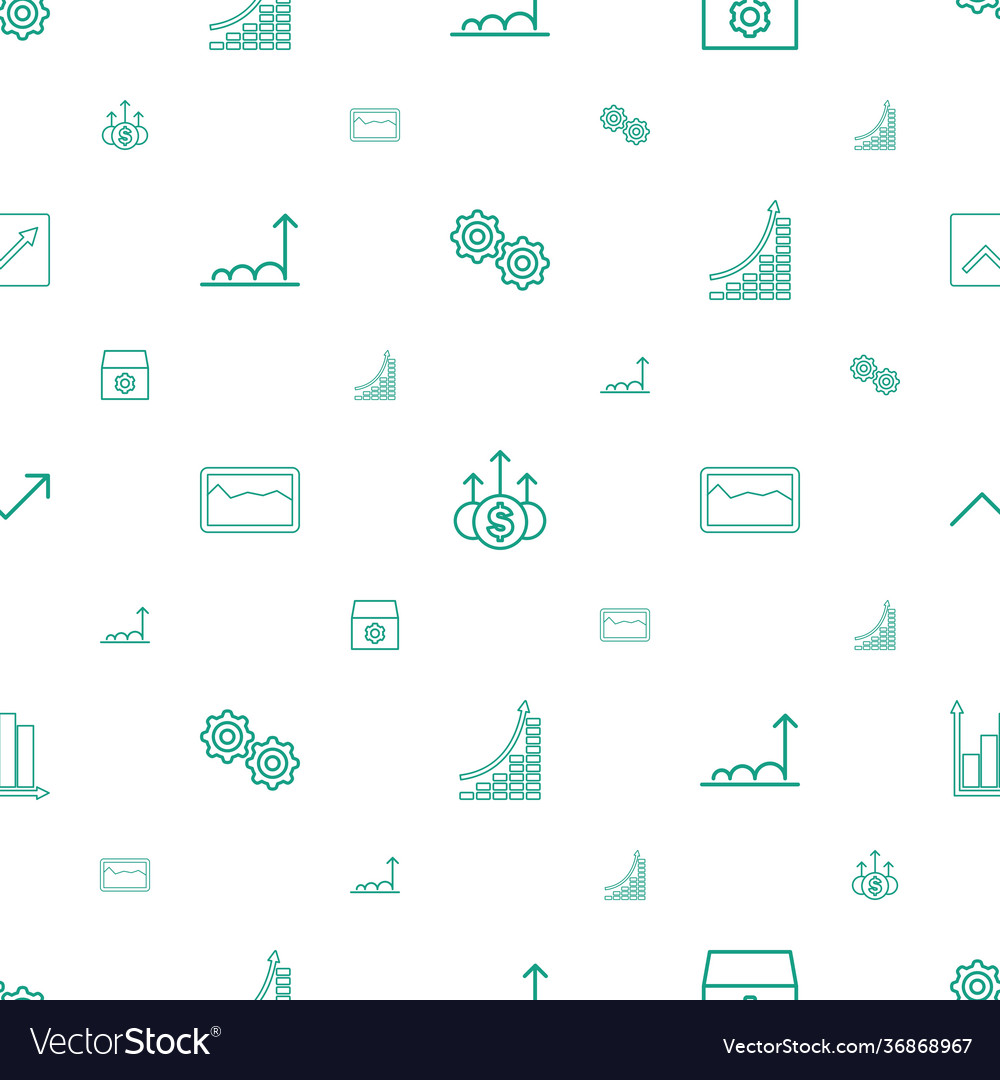 Progress icons pattern seamless white background