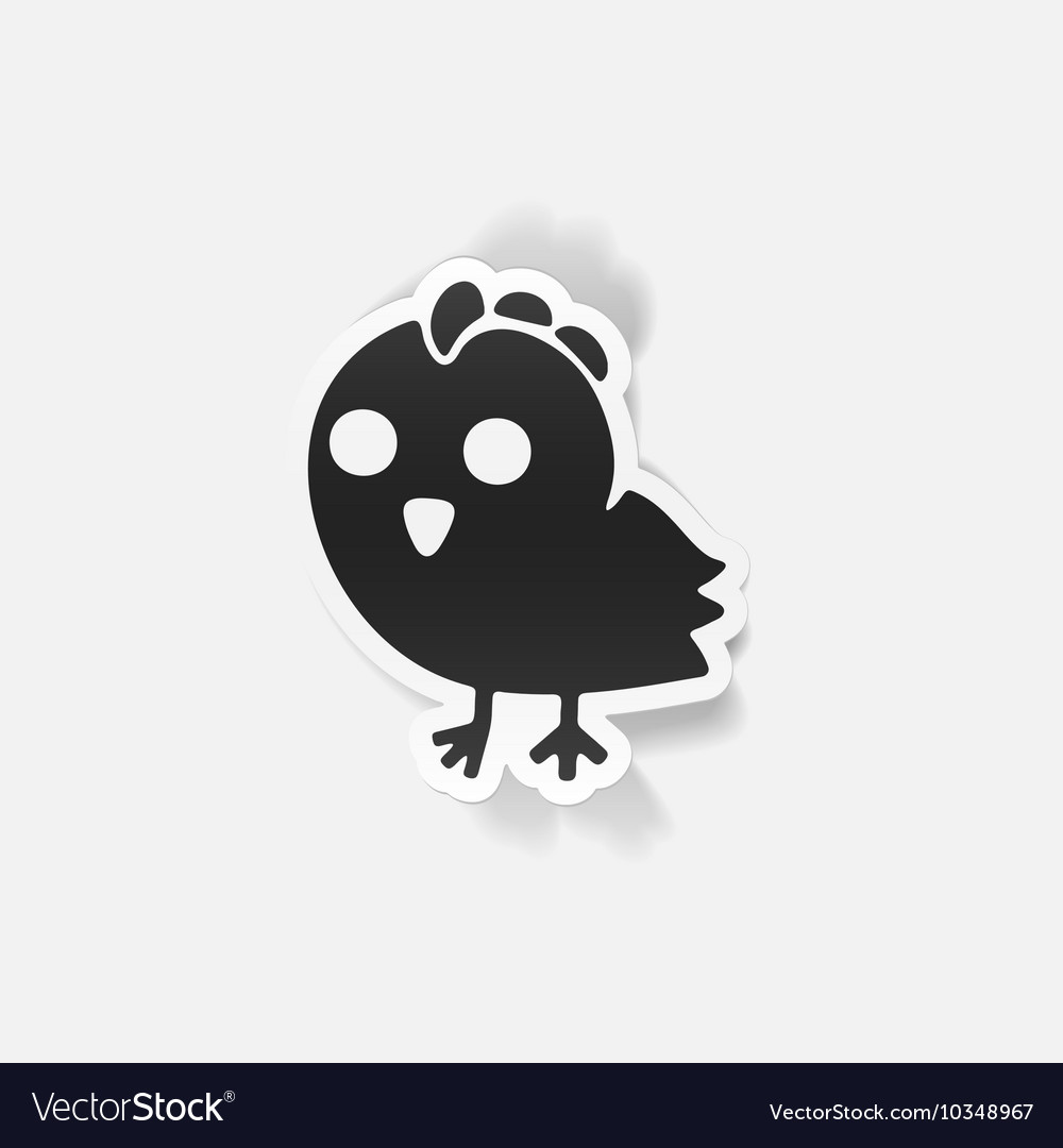 Realistic design element chicken