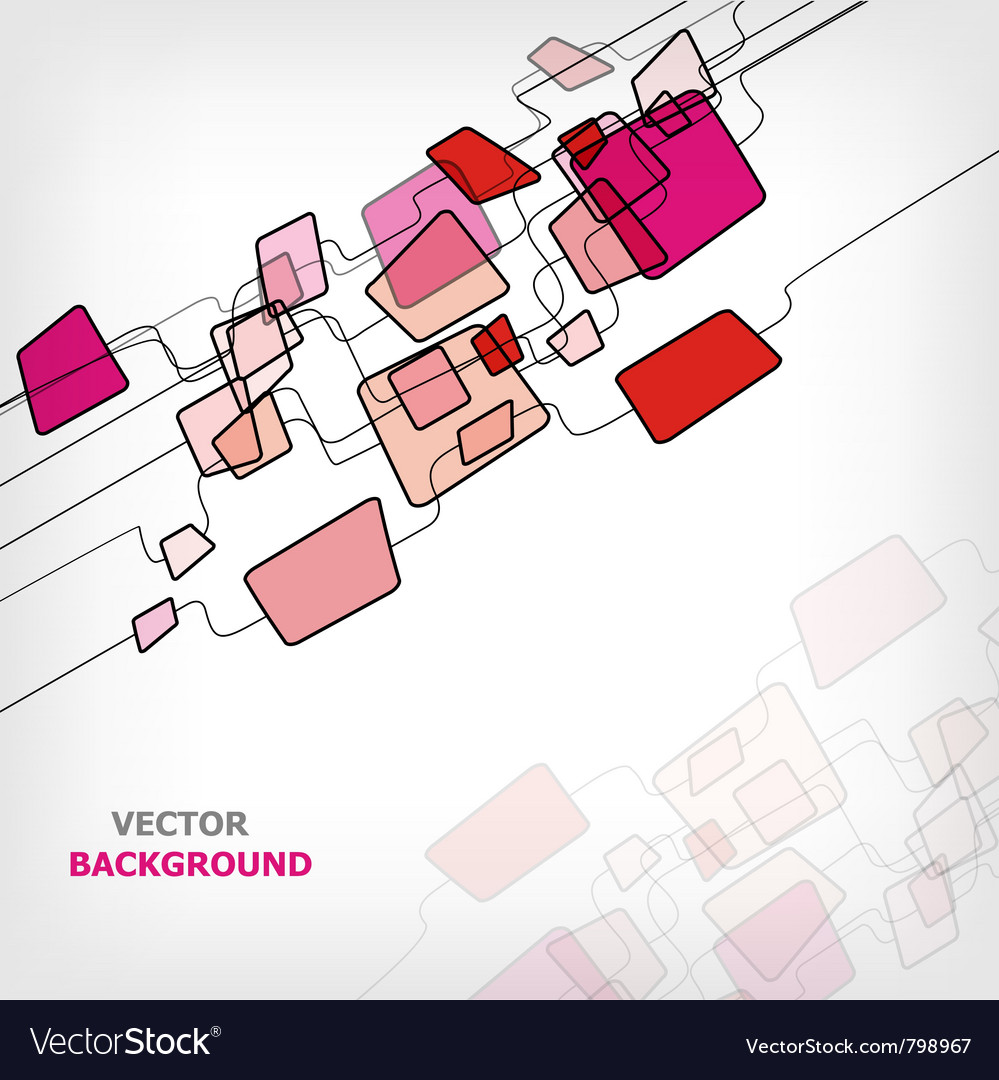 Retro abstract square template