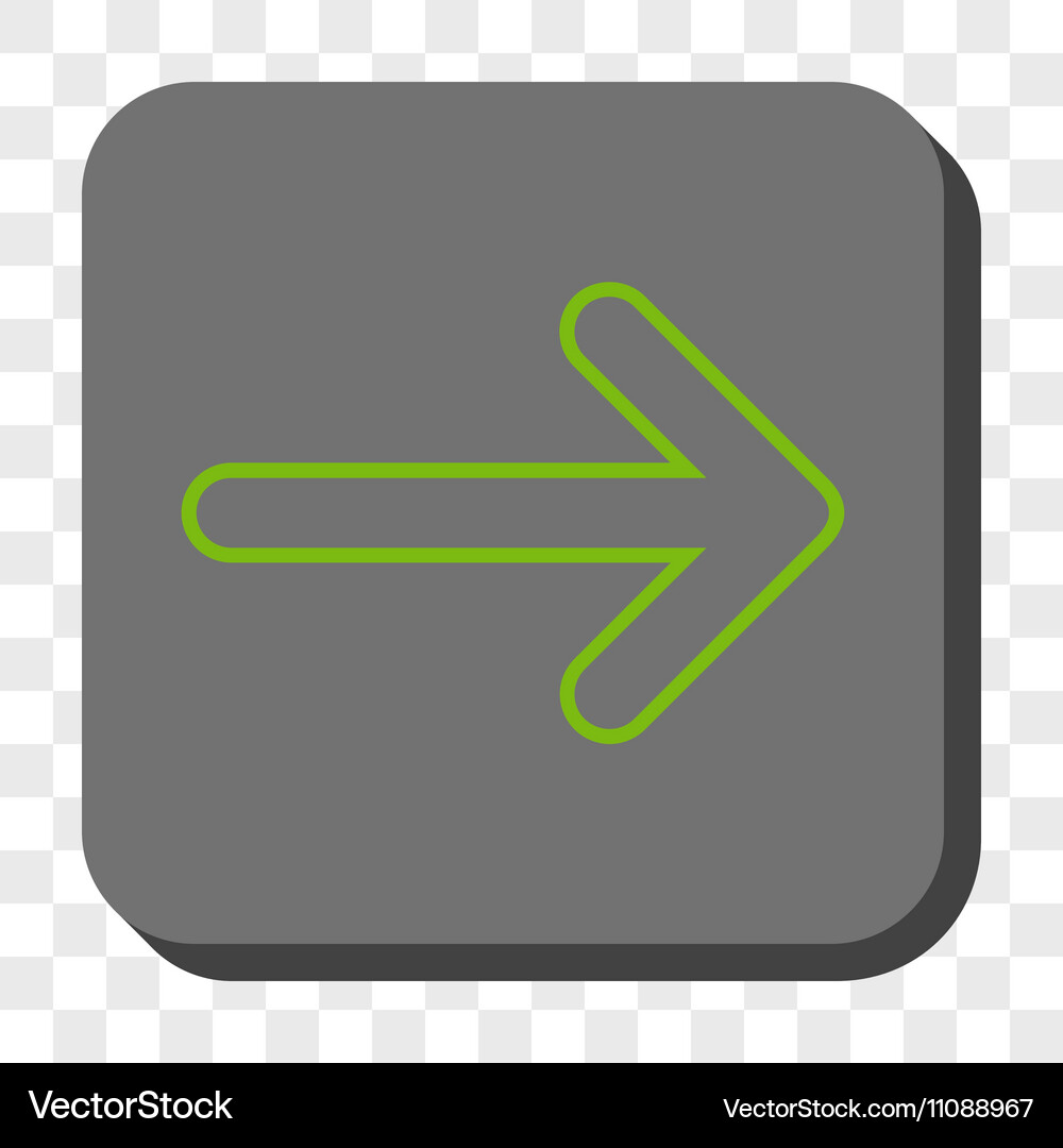 Rounded arrow right square button Royalty Free Vector Image