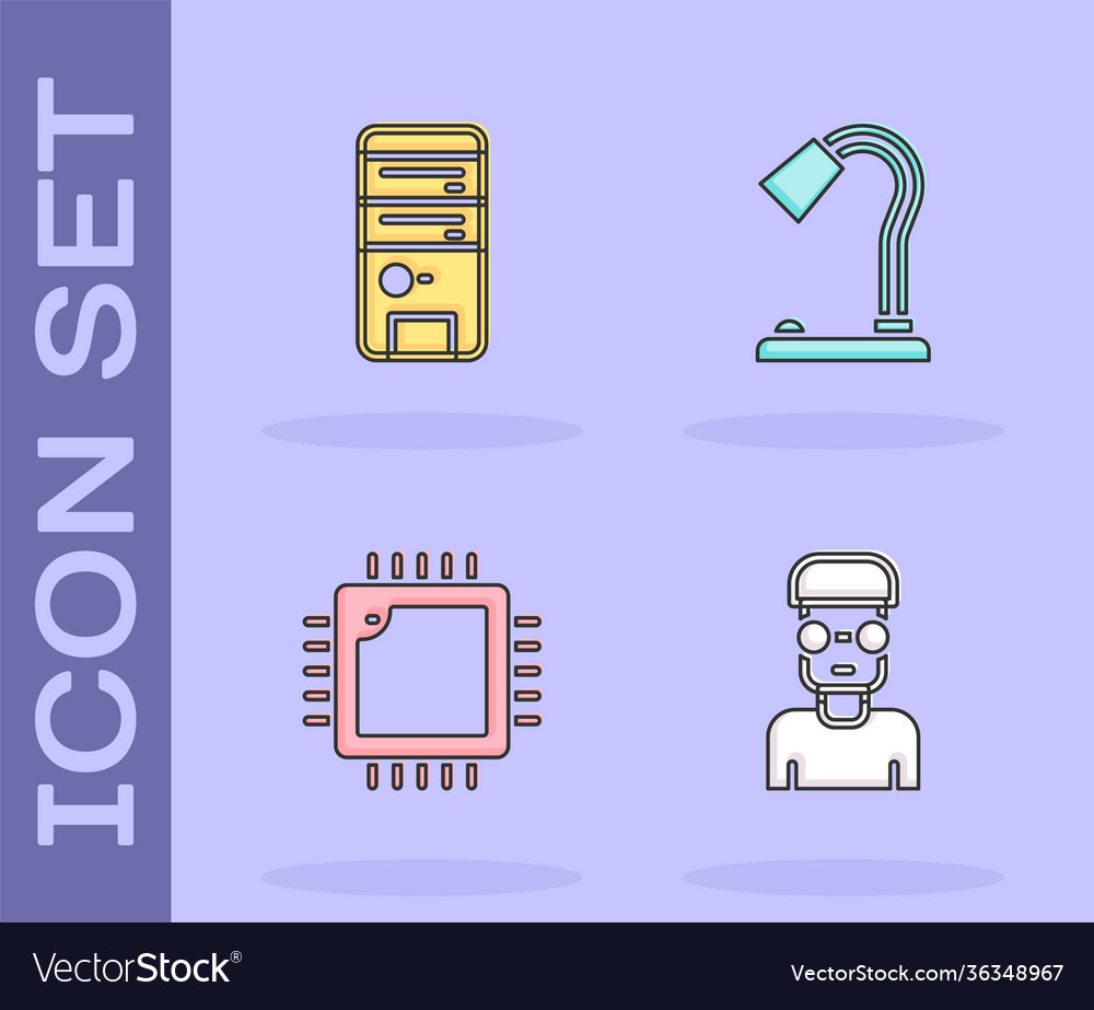 Set nerd geek computer prozessor mit cpu Vector Image Set nerd geek computer prozessor mit cpu