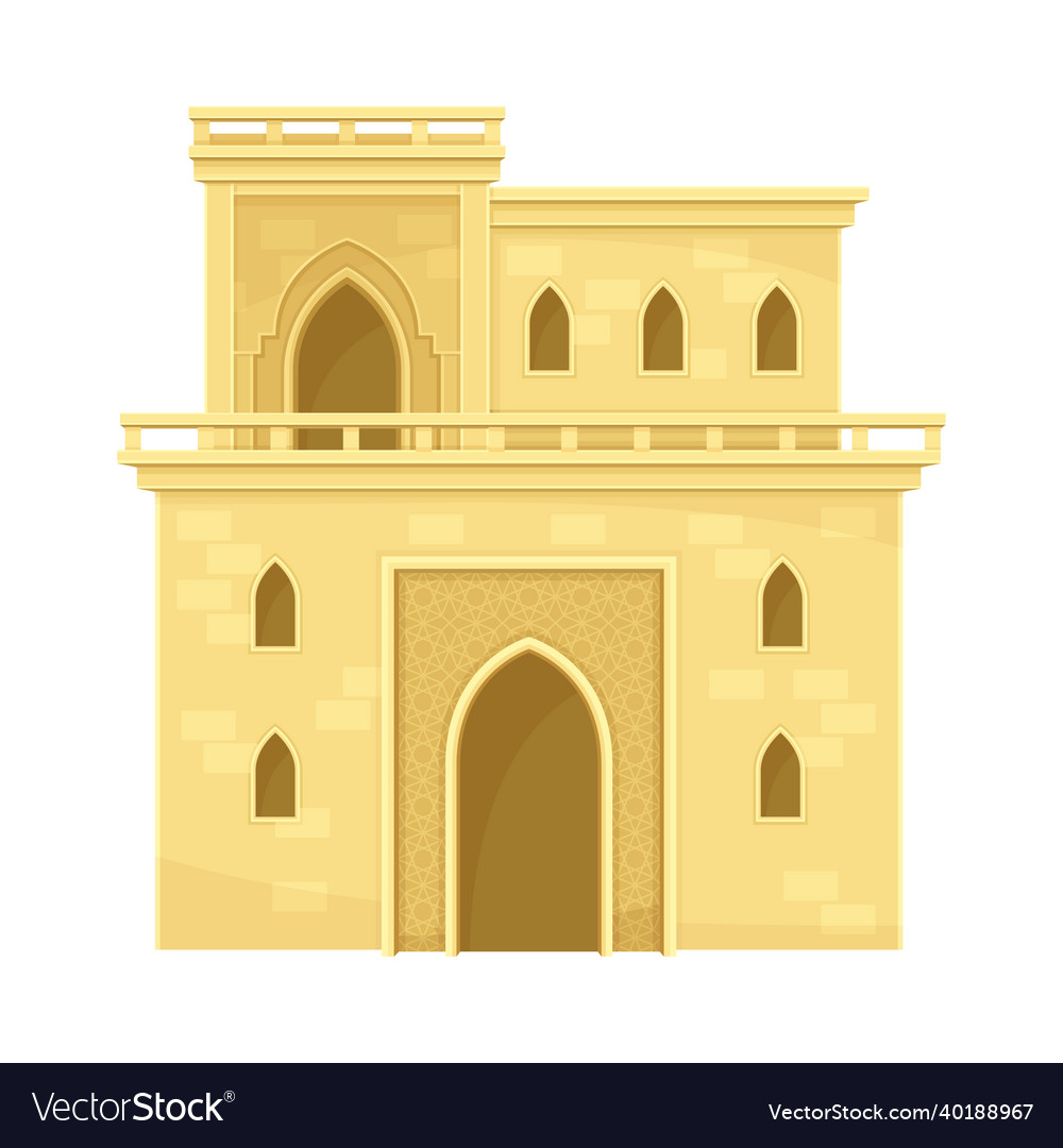 Traditional arabic building middle east mud house Vector Image