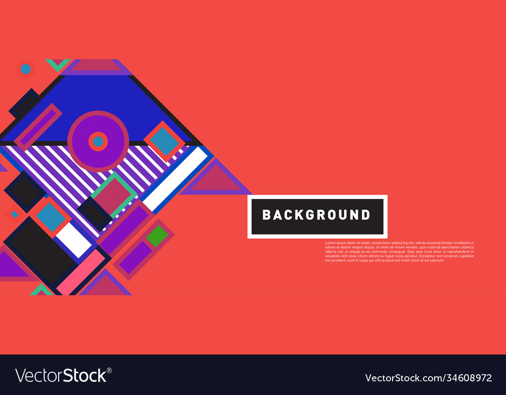 Abstract colorful rectangle background for banner vector image Abstract colorful rectangle background for banner