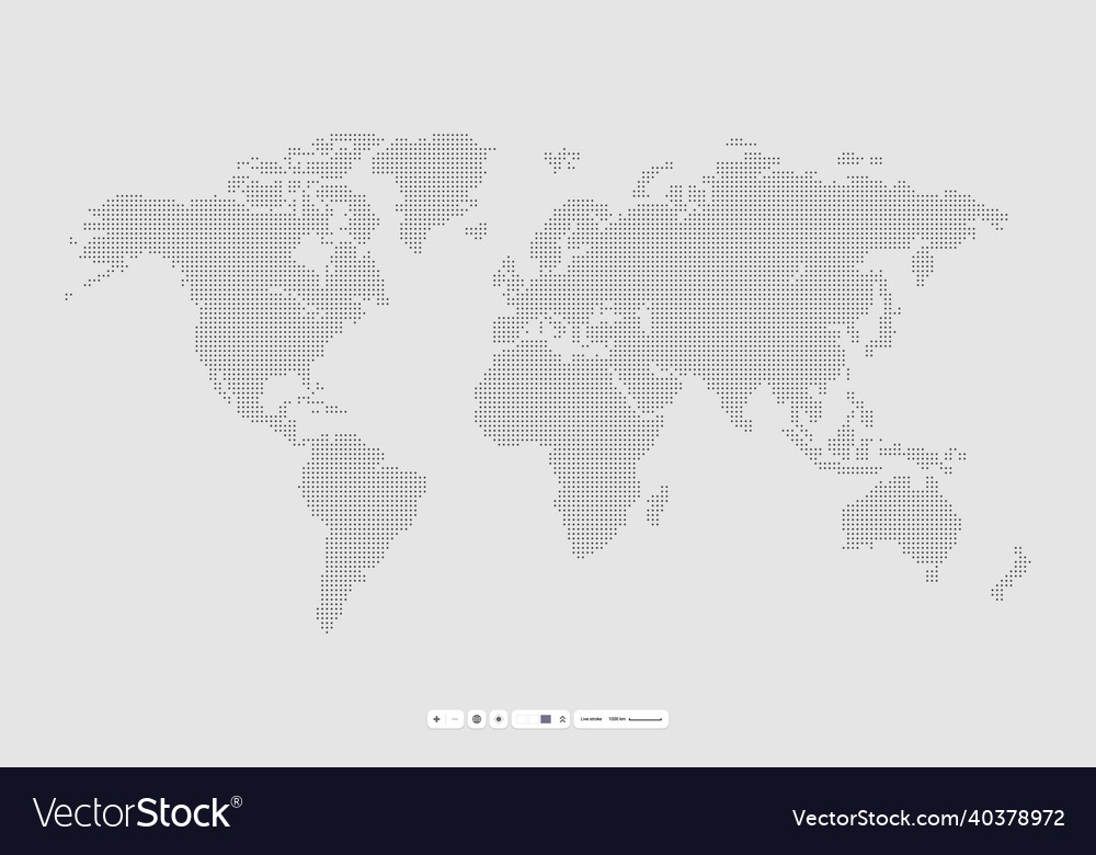 Abstract design world map mosaic of small dots Vector Image Abstract design world map mosaic of small dots