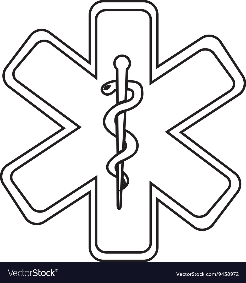 Caduceus medizinische Symbol isolierte Icon Design
