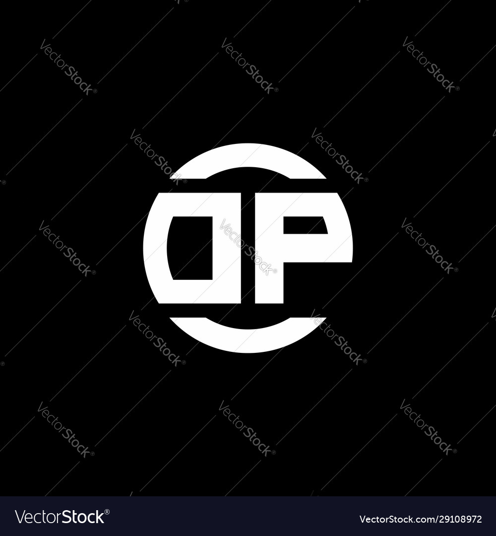 Dp logo monogram isolated on circle element
