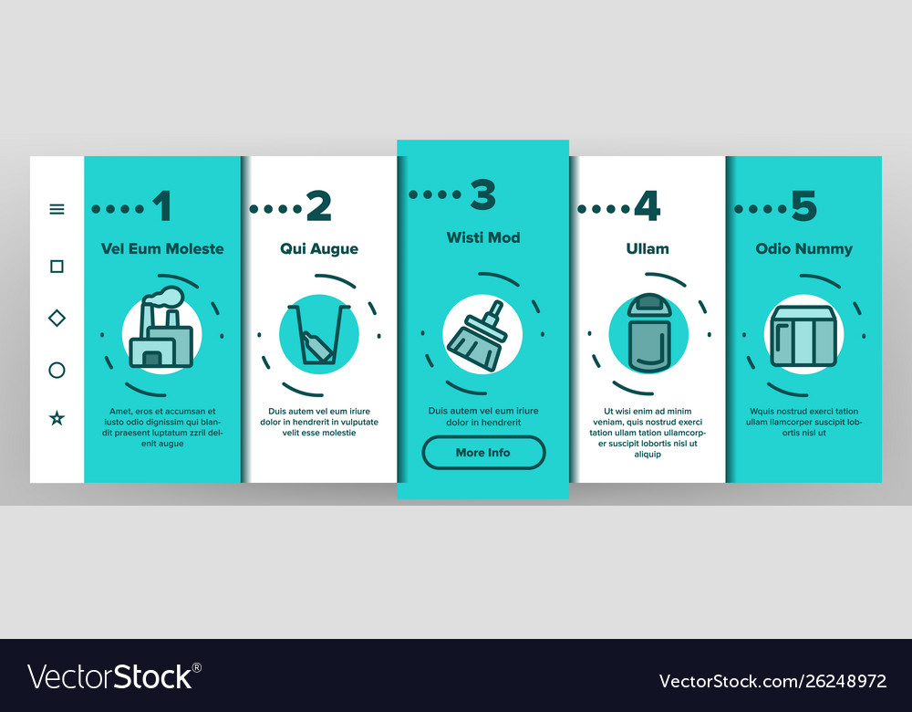 Dumpster garbage container onboarding vector image Dumpster garbage container onboarding