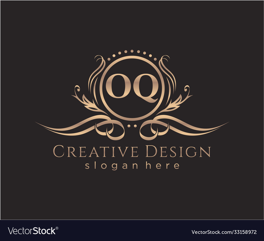 Initial oq beauty monogram and elegant logo design