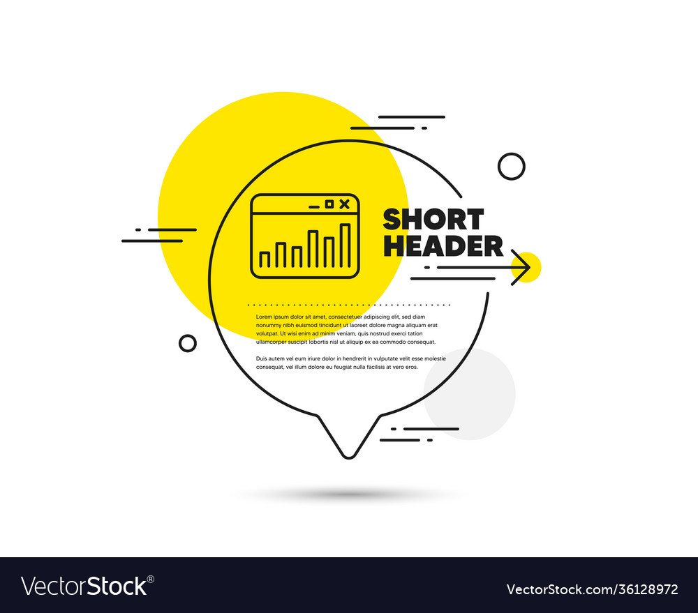 Marketing statistics line icon web analytics vector image Marketing statistics line icon web analytics