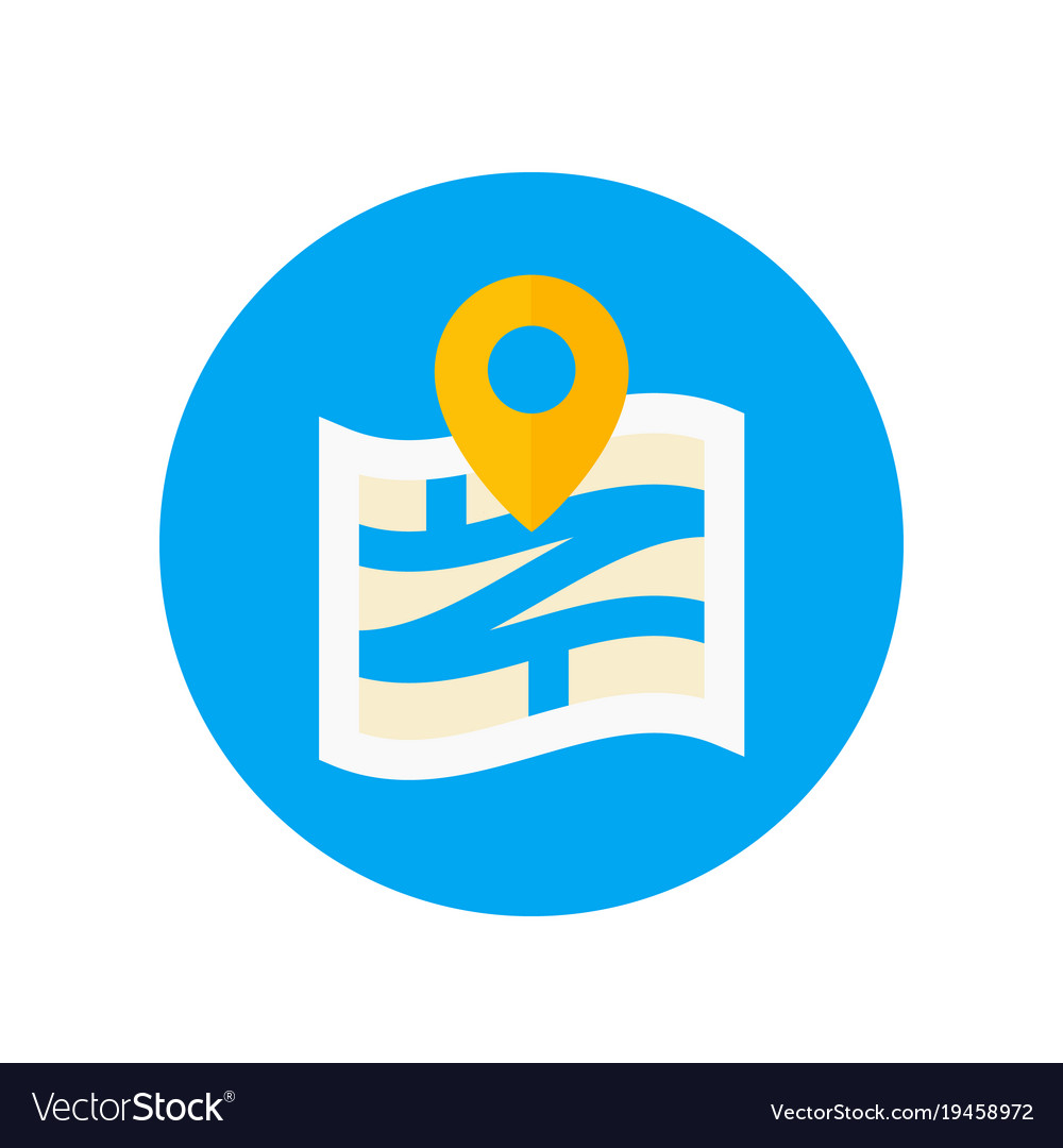 Navigation icon in flat style