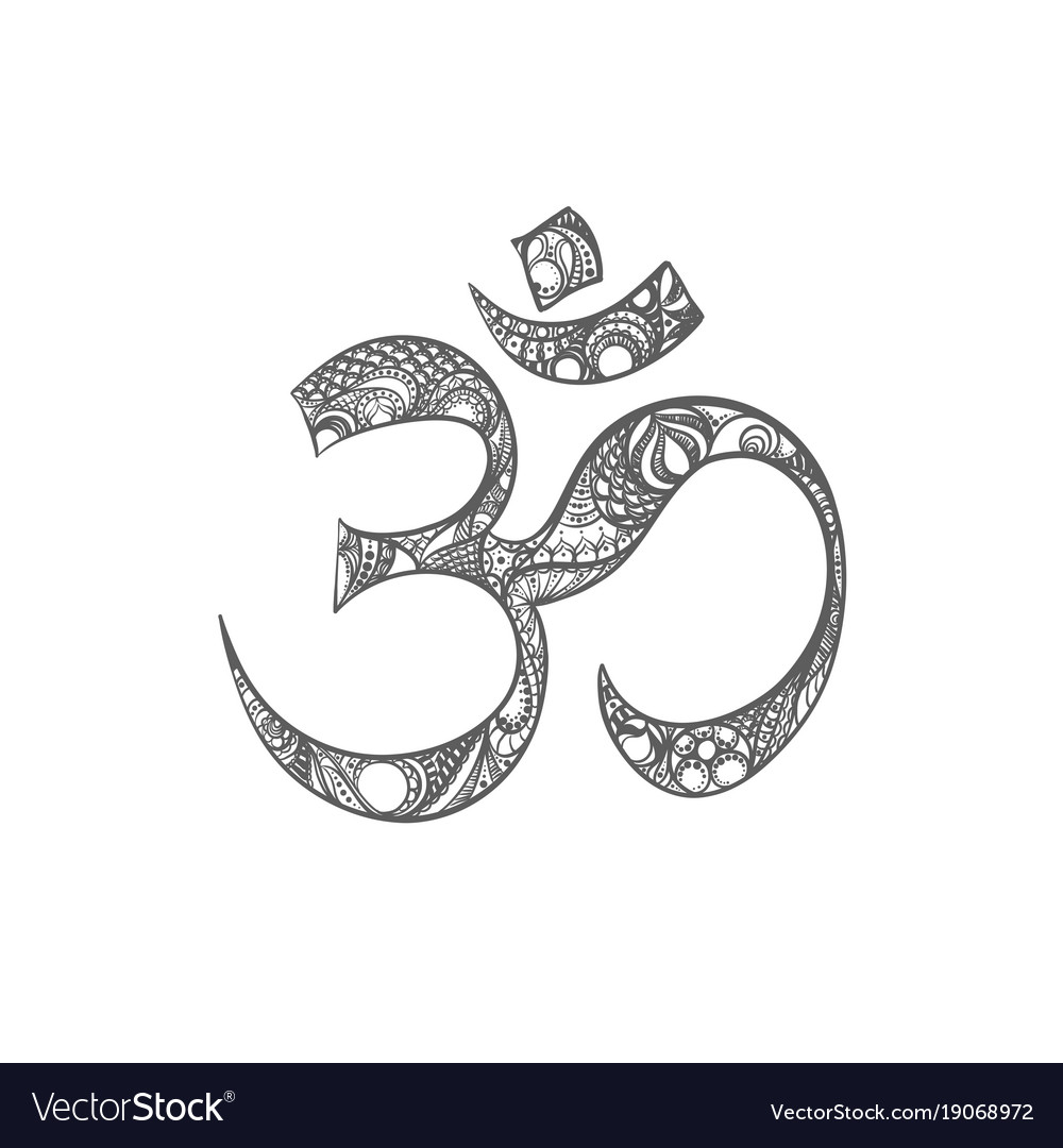 Omkara sign with pattern