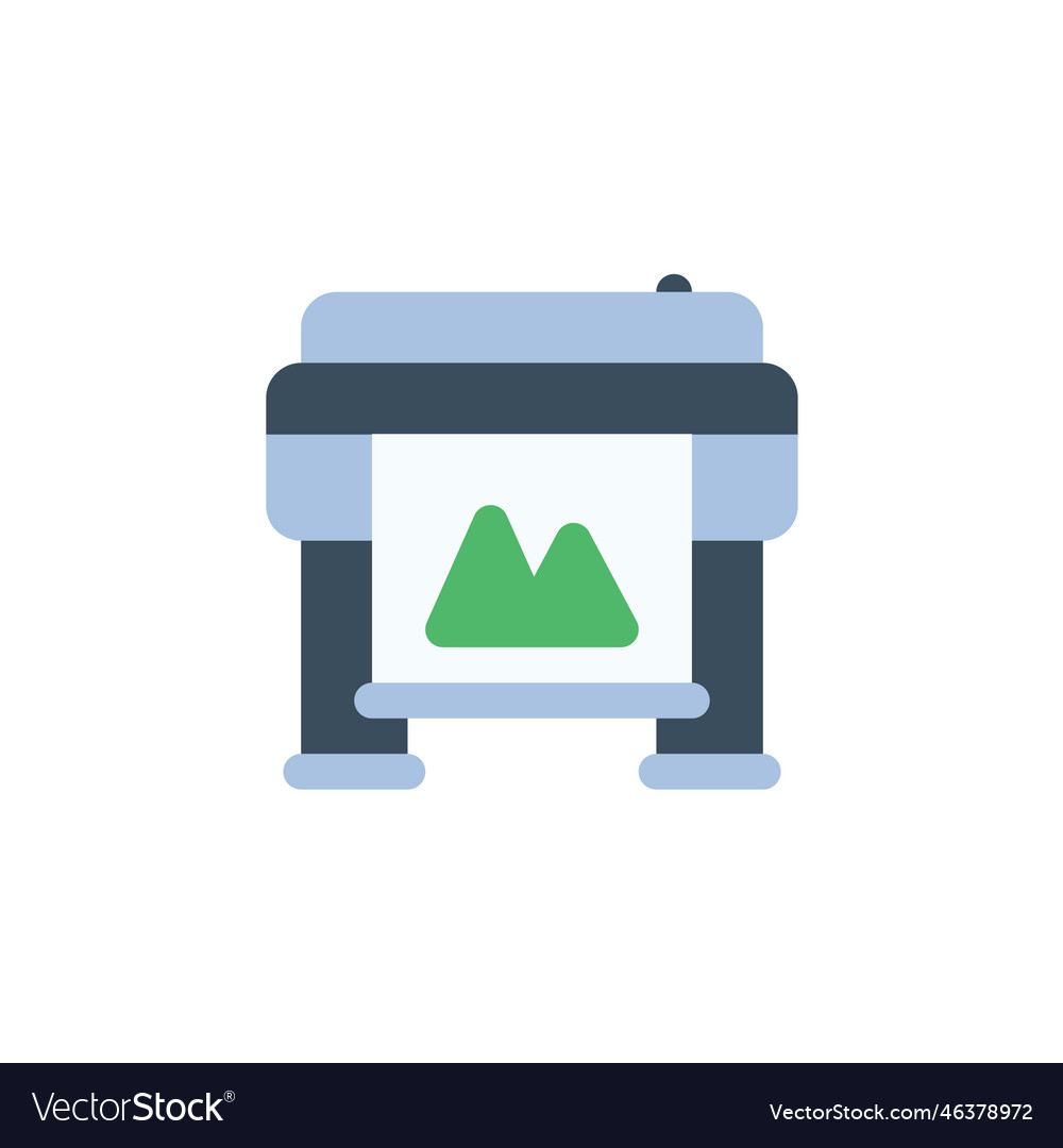 Plotter icon computer component flat style